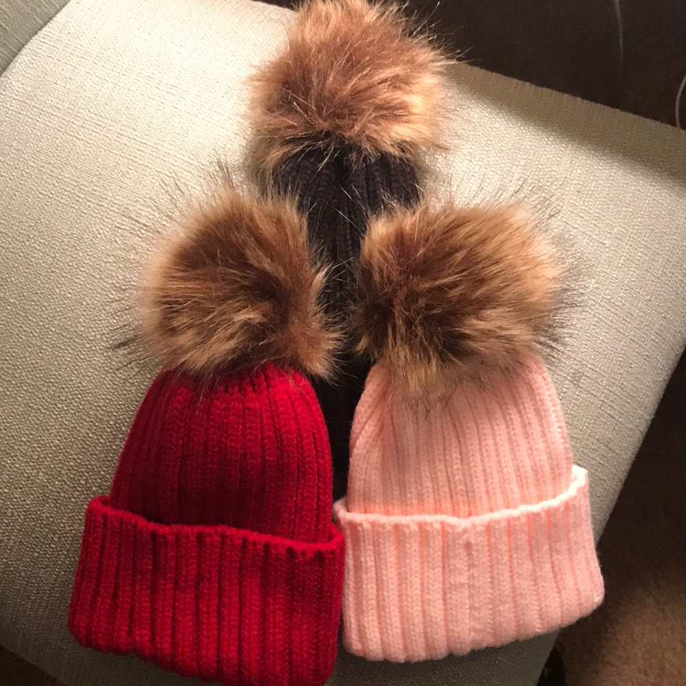 Newborn solid color winter hats